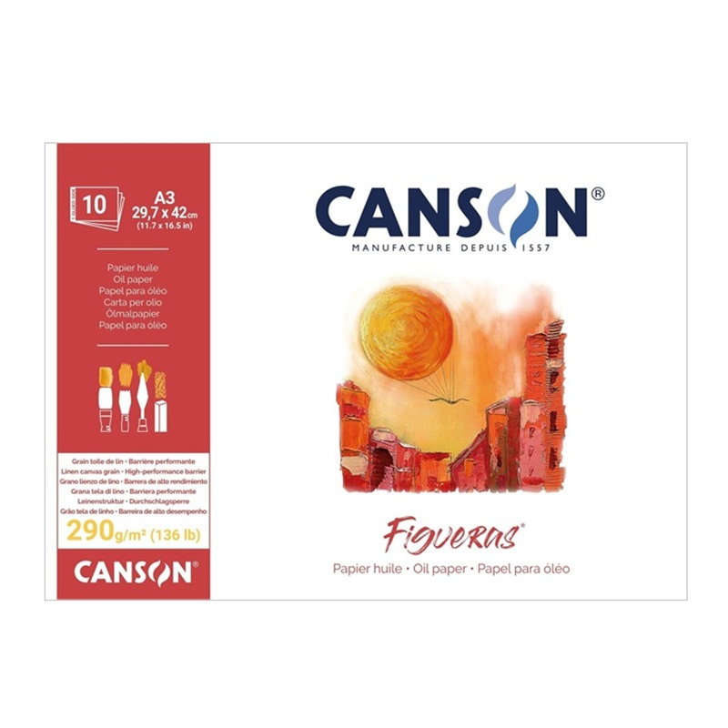 Blok CANSON Figueras Oil A3, 10 listů 290g