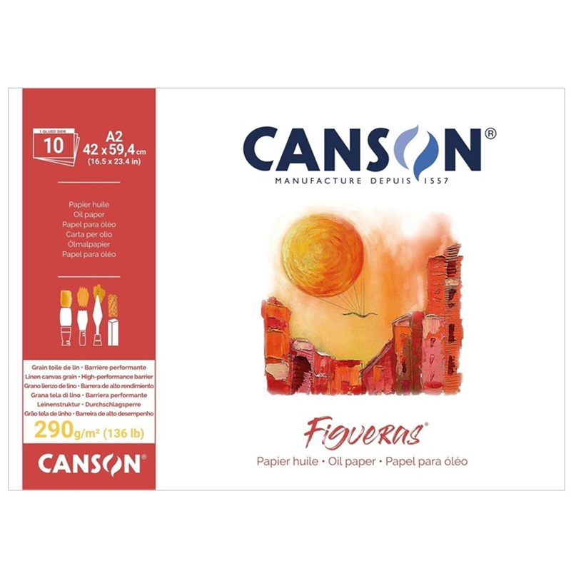 Blok CANSON Figueras Oil A2, 10 listů 290g