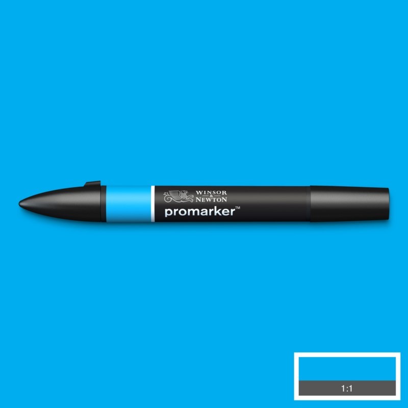 Lihová fixa WINSOR & NEWTON Promarker Fine & Chisel, CYAN (C847)