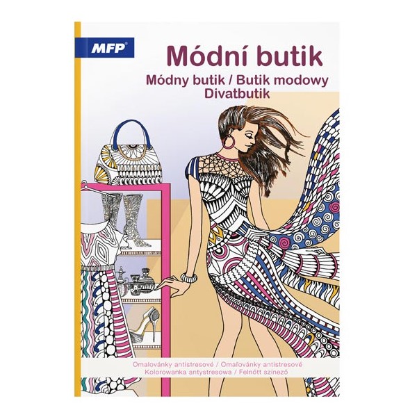 Omalovánky antistresové Módní butik, A4 32 listů