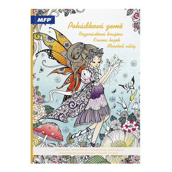 Omalovánky antistresové Pohádková země, A4 32 listů