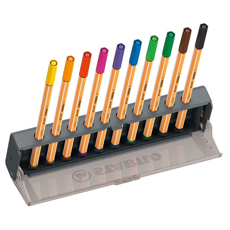 Linery STABILO point 88, 10 ks ve stojánku