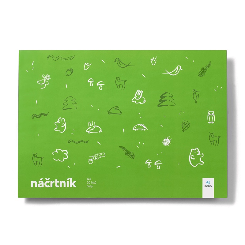 BOBO Blok Náčrtník Svět A3, 20 listů
