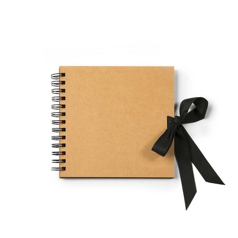 BOBO Skicář "Leonardo" 18x18 cm, 20 černých listů