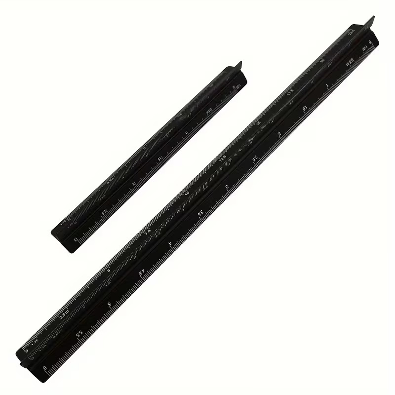 Poměrové měřítko STUDENT hliníkové 2ks černé 1:20-1:125