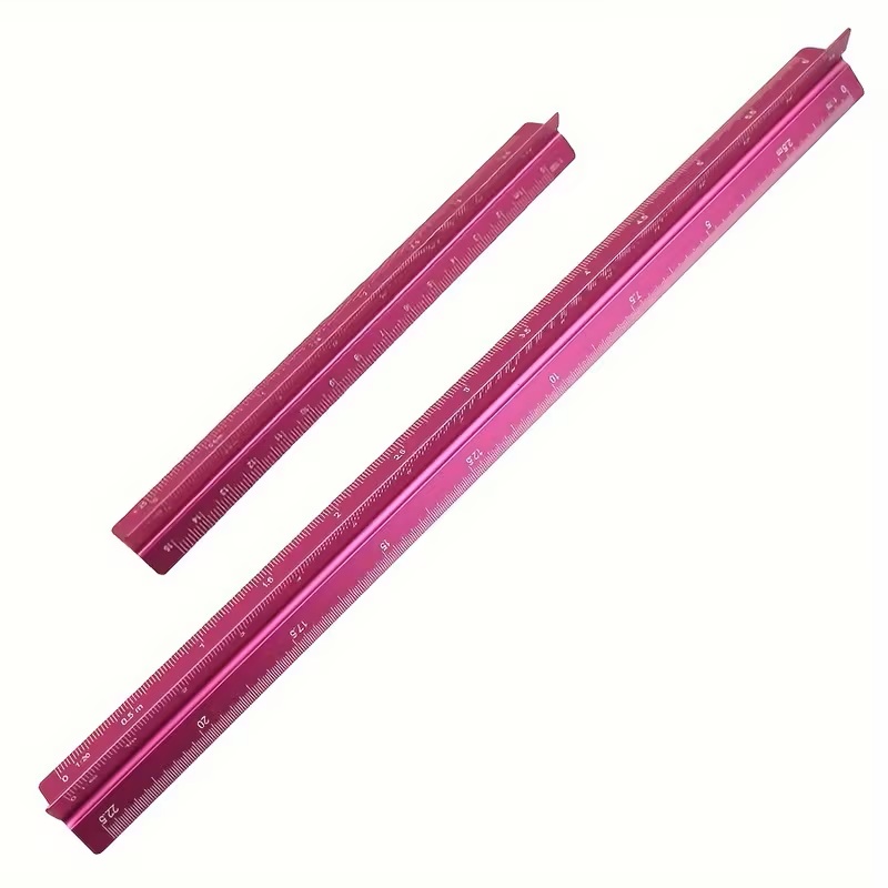 Poměrové měřítko STUDENT hliníkové 2ks růžové 1:20-1:125