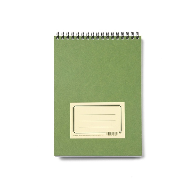 BOBO Zápisník "Zelenáč" A5, 50 bílých linko-tečkovaných listů