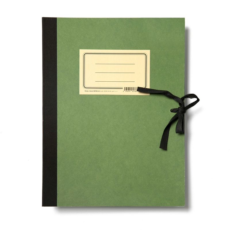 BOBO Výkresové desky "Zelenáč" A4 s tkanicí