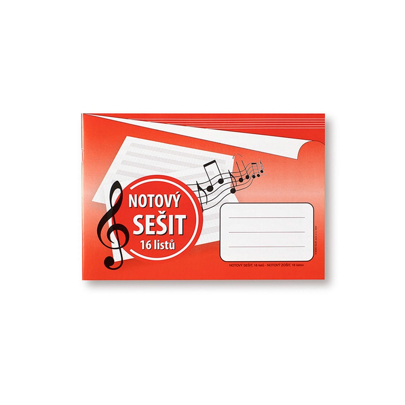 Notový sešit BOBO A5, 16 listů