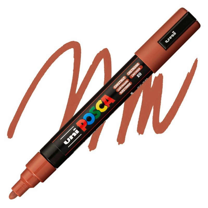 Akrylová fixa UNI POSCA 5M, kaštanová (20)