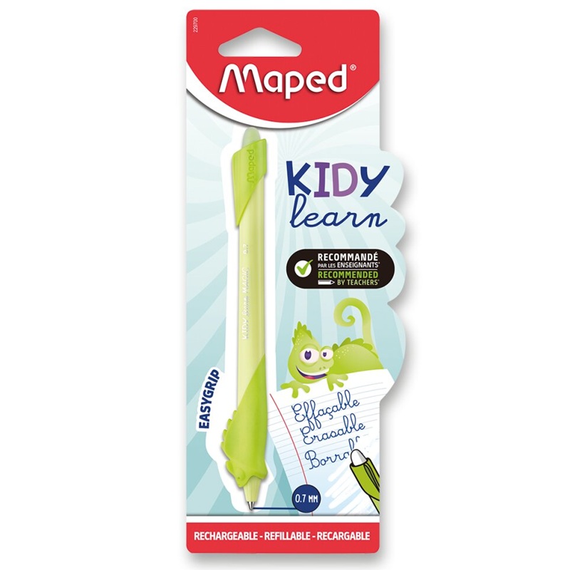 Gumovací pero MAPED Kidy Learn, zelené