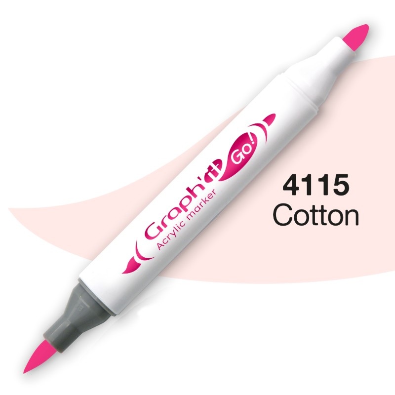 Akrylová fixa GRAPH'IT oboustranná Brush & Fine, Cotton (4115)