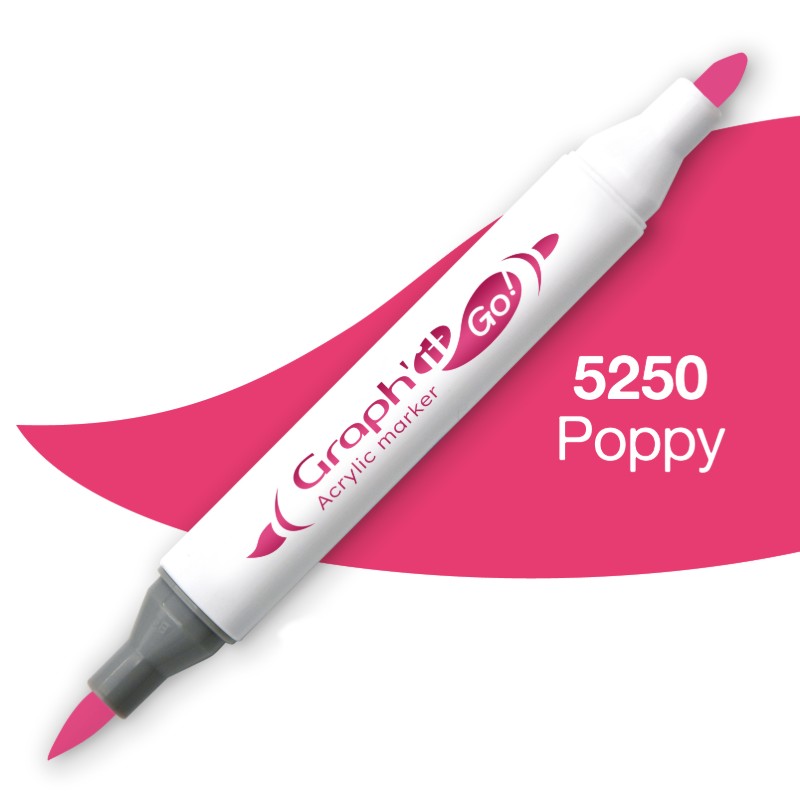 Akrylová fixa GRAPH'IT oboustranná Brush & Fine, Poppy (5250)