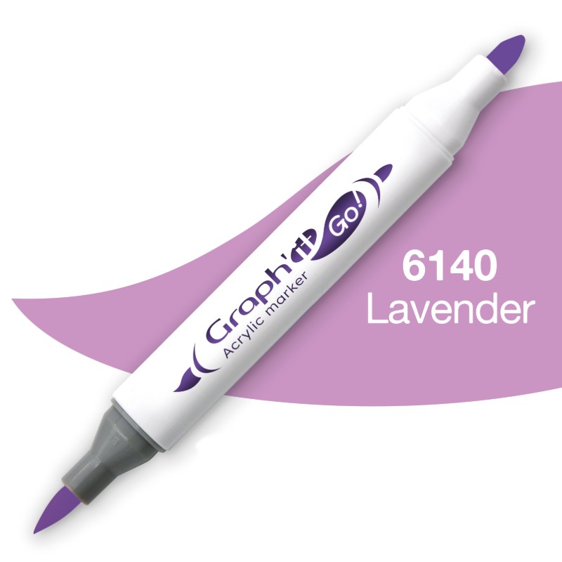 Akrylová fixa GRAPH'IT oboustranná Brush & Fine, Lavender (6140)