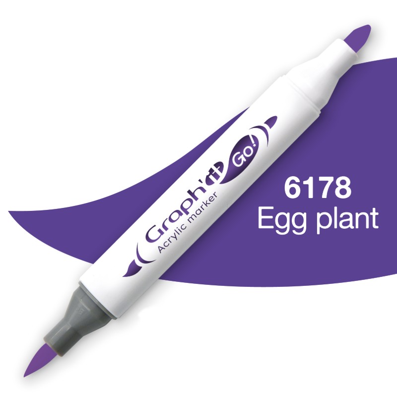 Akrylová fixa GRAPH'IT oboustranná Brush & Fine, Eggplant (6178)