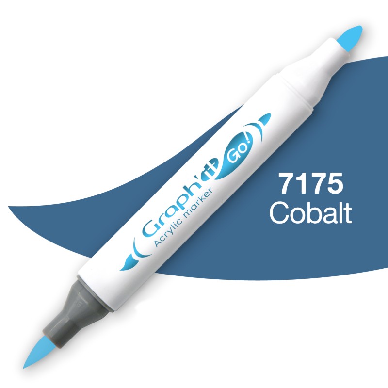 Akrylová fixa GRAPH'IT oboustranná Brush & Fine, Cobalt (7175)