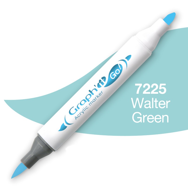 Akrylová fixa GRAPH'IT oboustranná Brush & Fine, Water Green (7225)