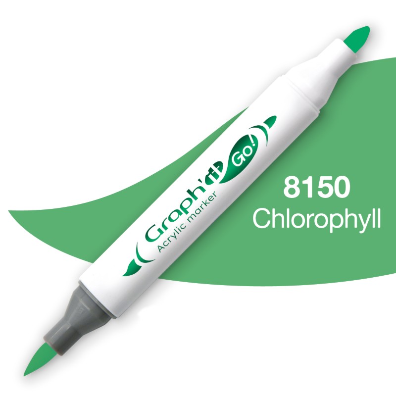 Akrylová fixa GRAPH'IT oboustranná Brush & Fine, Chlorophyll (8150)