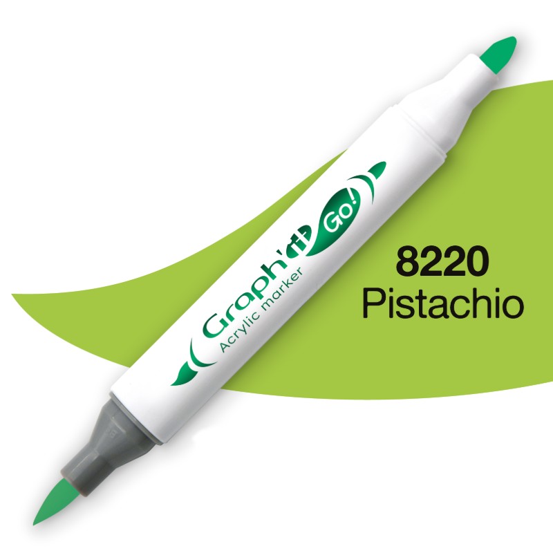 Akrylová fixa GRAPH'IT oboustranná Brush & Fine, Pistachio (8220)