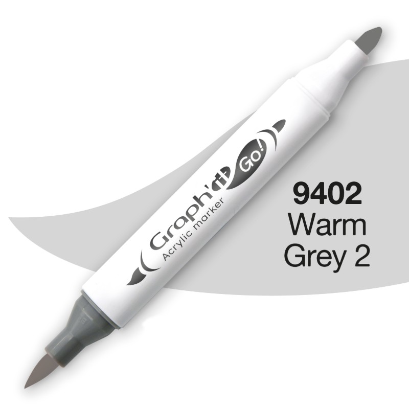 Akrylová fixa GRAPH'IT oboustranná Brush & Fine, Warm Grey 2 (9402)