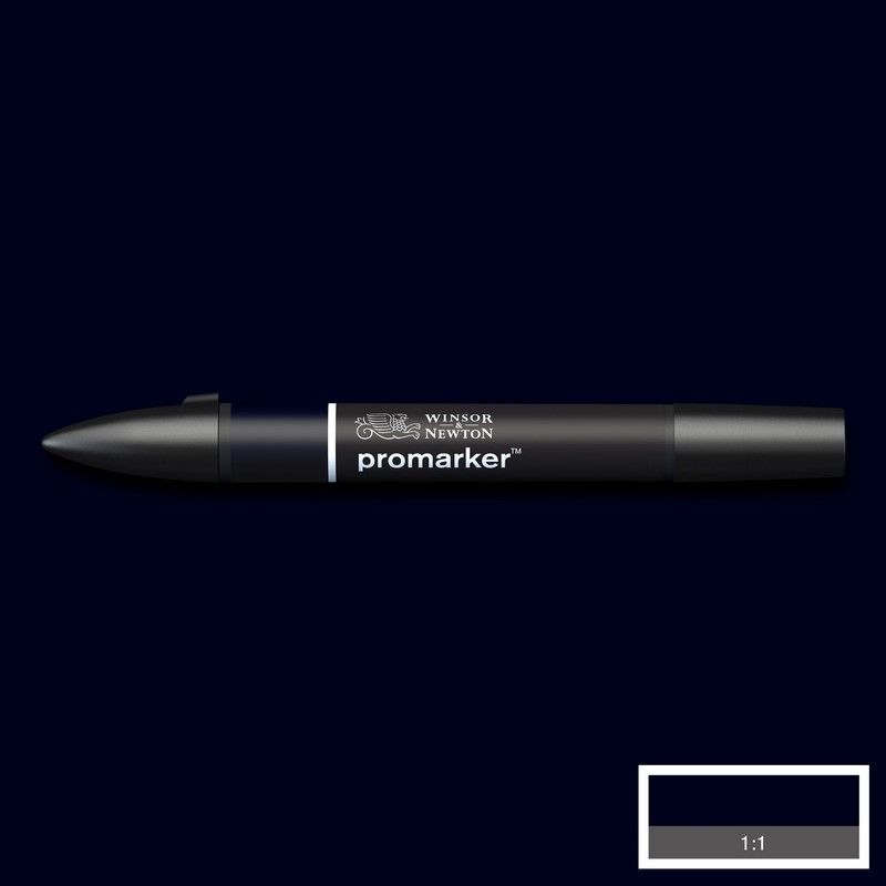 Lihová fixa WINSOR & NEWTON Promarker Fine & Chisel, BLUE BLACK (XBB)