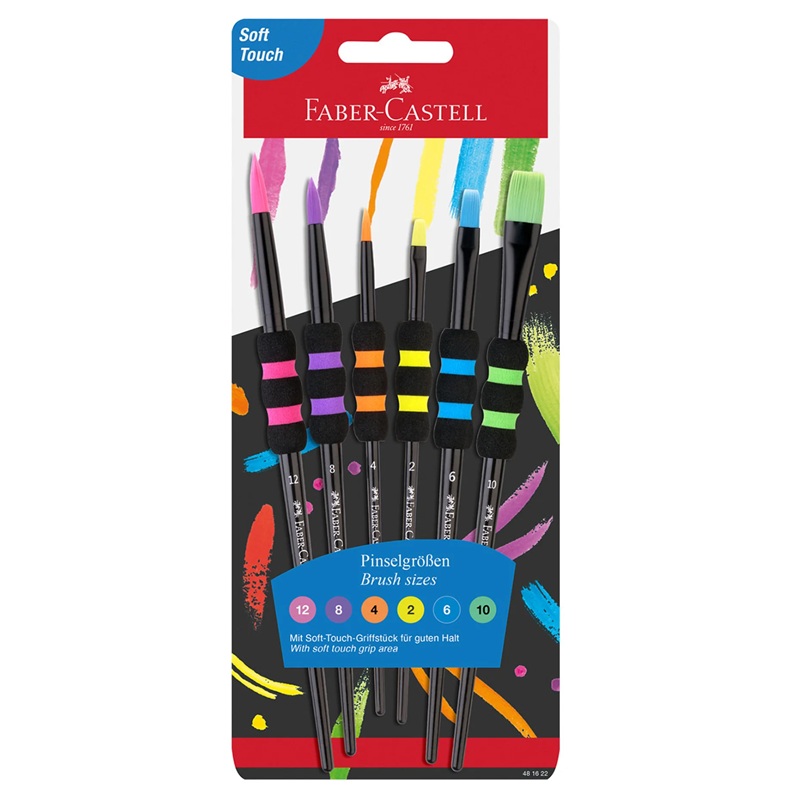 Štětce FABER-CASTELL Black, 6 ks