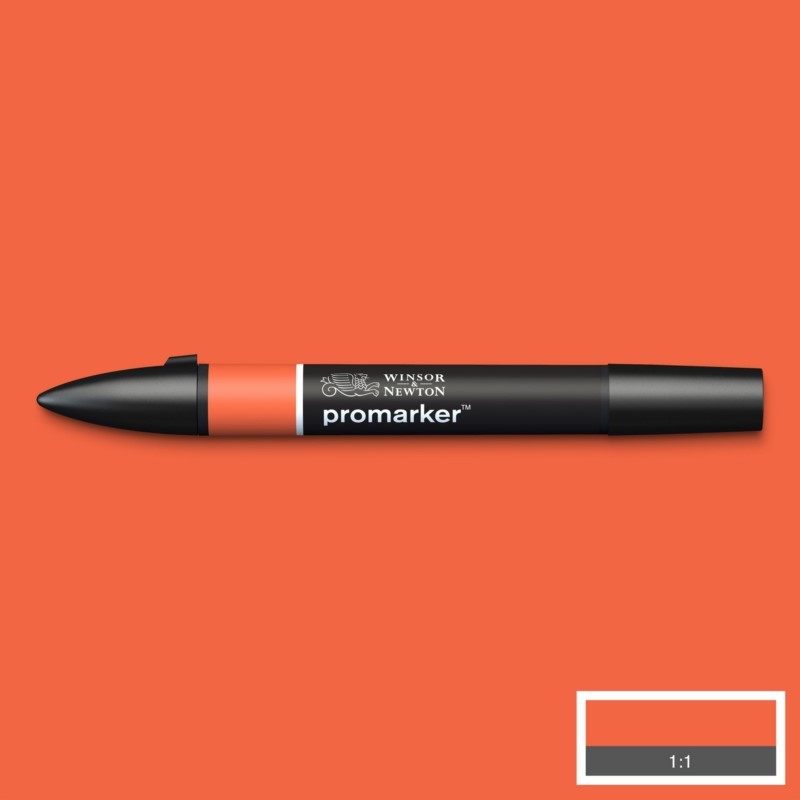 Lihová fixa WINSOR & NEWTON Promarker Fine & Chisel, ORANGE (R866)