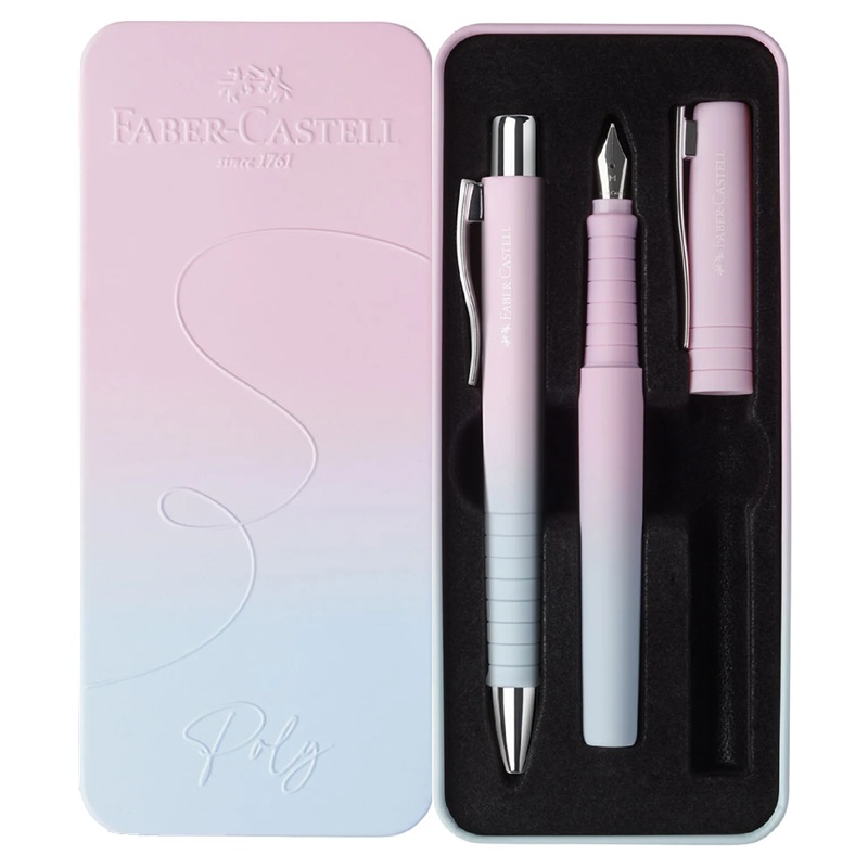 Plnicí a kuličkové pero FABER-CASTELL Poly, Blushing Sky