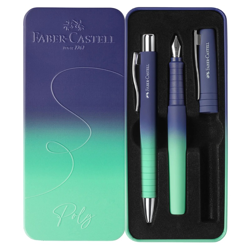 Plnicí a kuličkové pero FABER-CASTELL Poly, Buzzing Blue