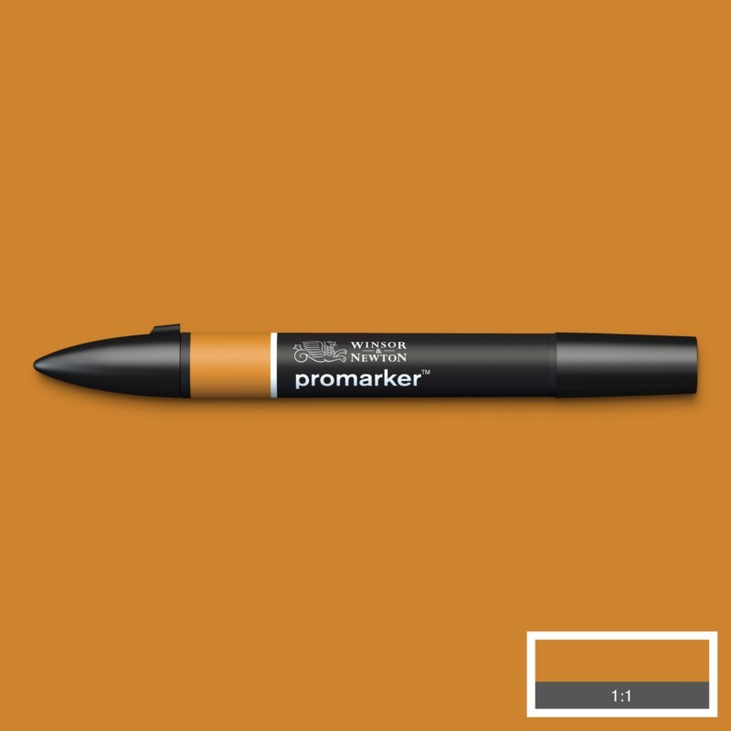 Lihová fixa WINSOR & NEWTON Promarker Fine & Chisel, RAW SIENNA (O646)