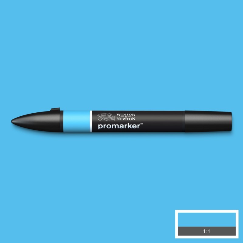 Lihová fixa WINSOR & NEWTON Promarker Fine & Chisel, SKY BLUE (B137)