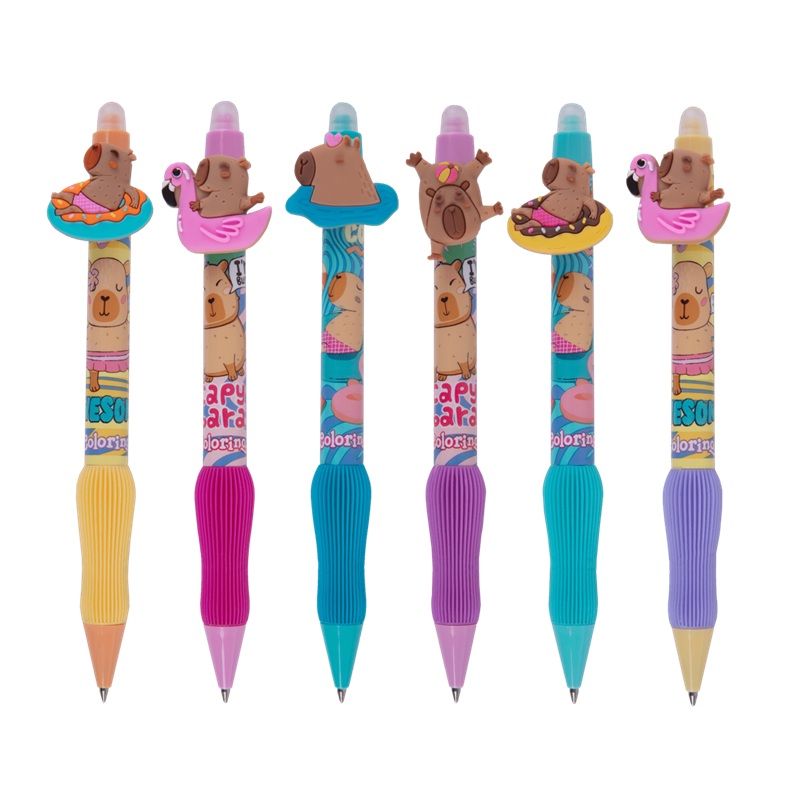 COLORINO Gelová gumovací pera COLORINO, 6 ks Kapybara