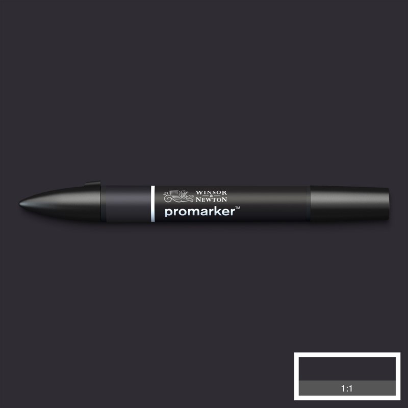 Lihová fixa WINSOR & NEWTON Promarker Fine & Chisel, BLACK (XB)