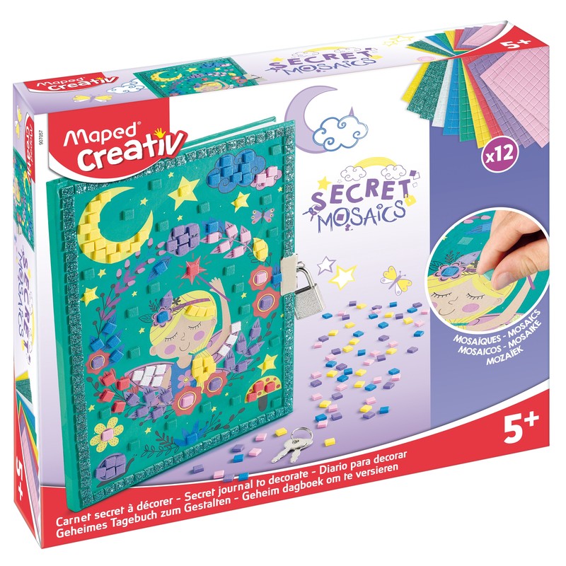 Kreativní sada MAPED CREATIV Secret Mosaics, Tajný deníček
