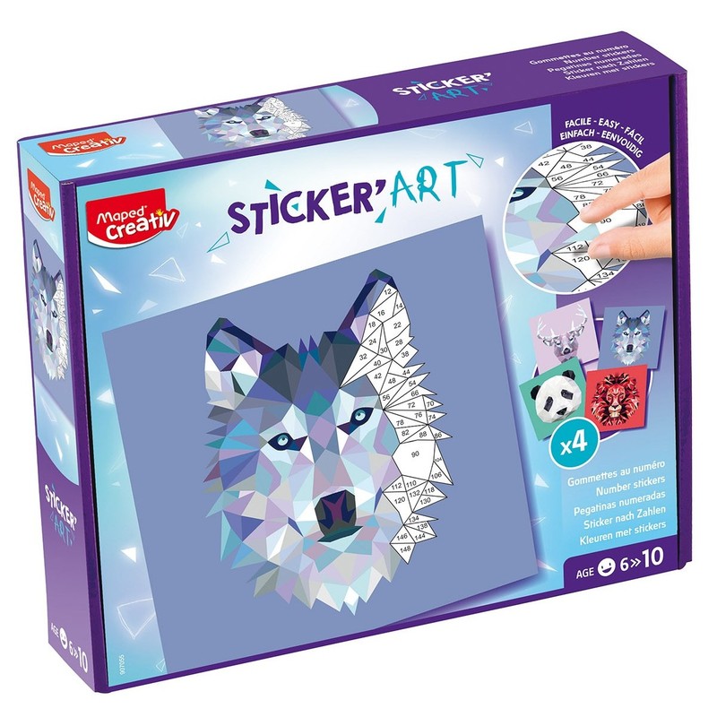 Kreativní sada MAPED CREATIV Sticker Art samolepky, Majestátní tvorové