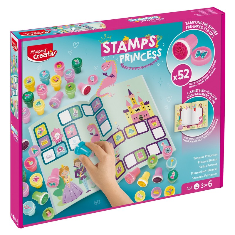 Kreativní sada MAPED CREATIV Stamps Princess, 52 ks razítek