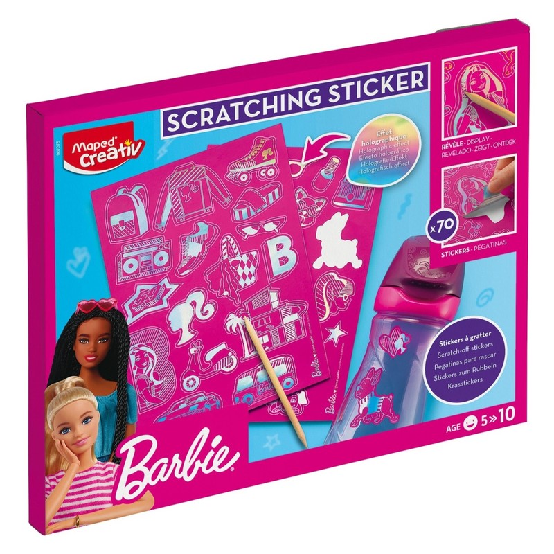 Kreativní sada MAPED CREATIV Barbie Scratching Sticker