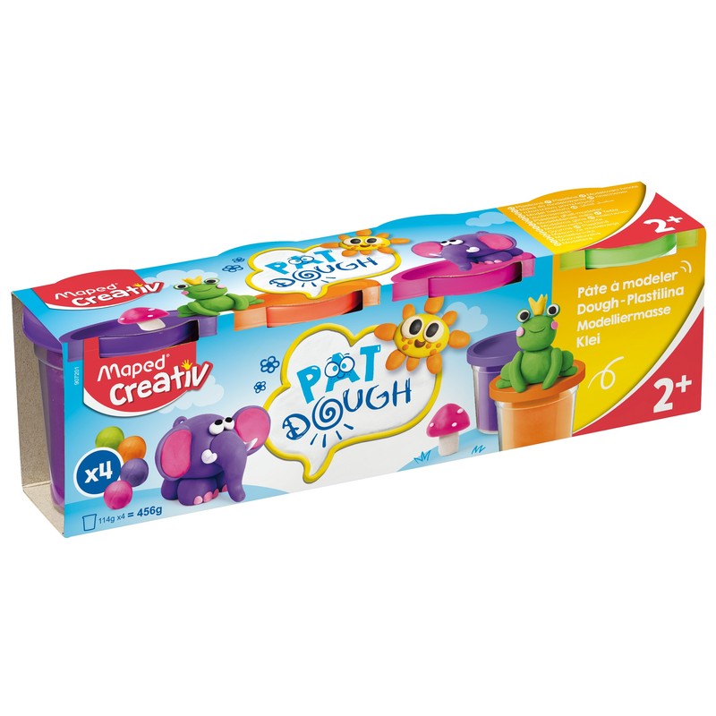 Modelovací hmota MAPED CREATIV Pat Dough, 4ks sekundární barvy