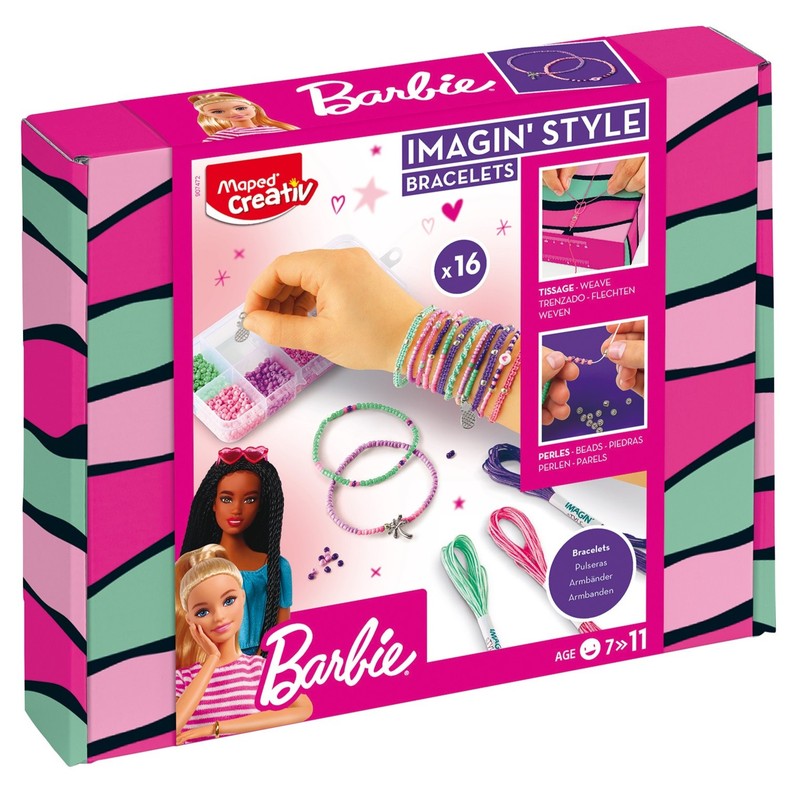 Kreativní sada MAPED CREATIV Imagin Style Bracelets, Náramky Barbie