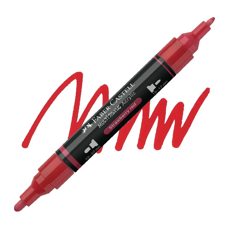 Akrylová fixa FABER-CASTELL Multimark, Strawberry Red (219)