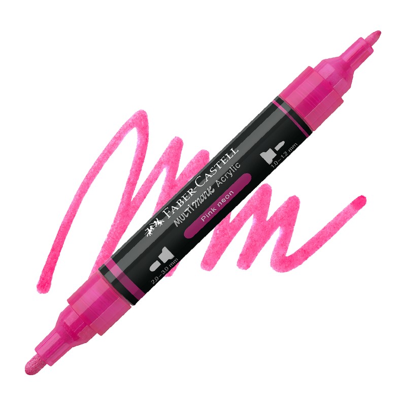 Akrylová fixa FABER-CASTELL Multimark, Neon Pink (253)