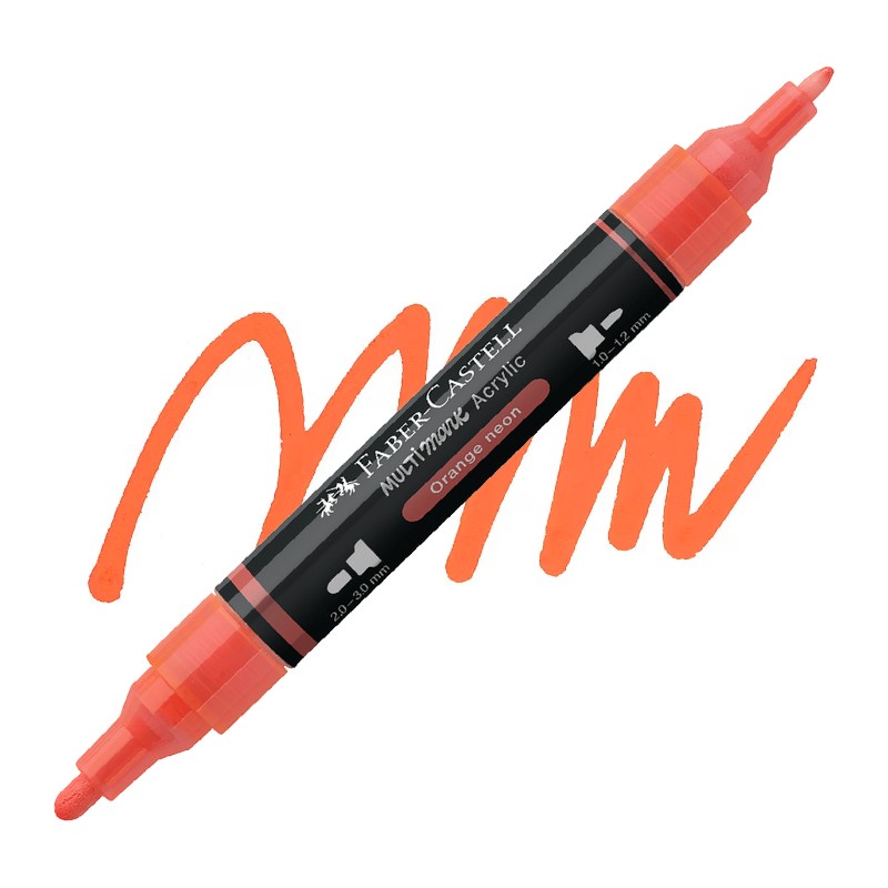 Akrylová fixa FABER-CASTELL Multimark, Neon Orange (255)