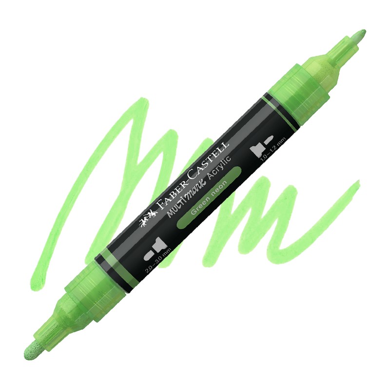Akrylová fixa FABER-CASTELL Multimark, Neon Green (257)