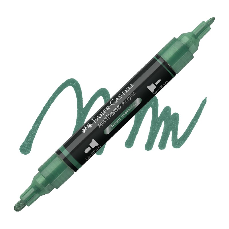 Akrylová fixa FABER-CASTELL Multimark, Metallic Green (295)