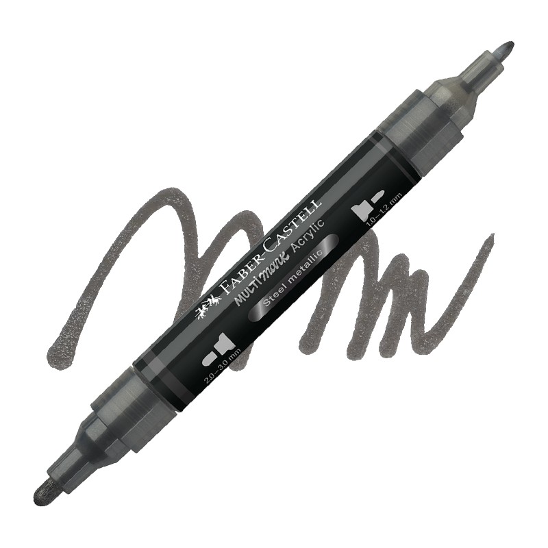 Akrylová fixa FABER-CASTELL Multimark, Metallic Steel (297)