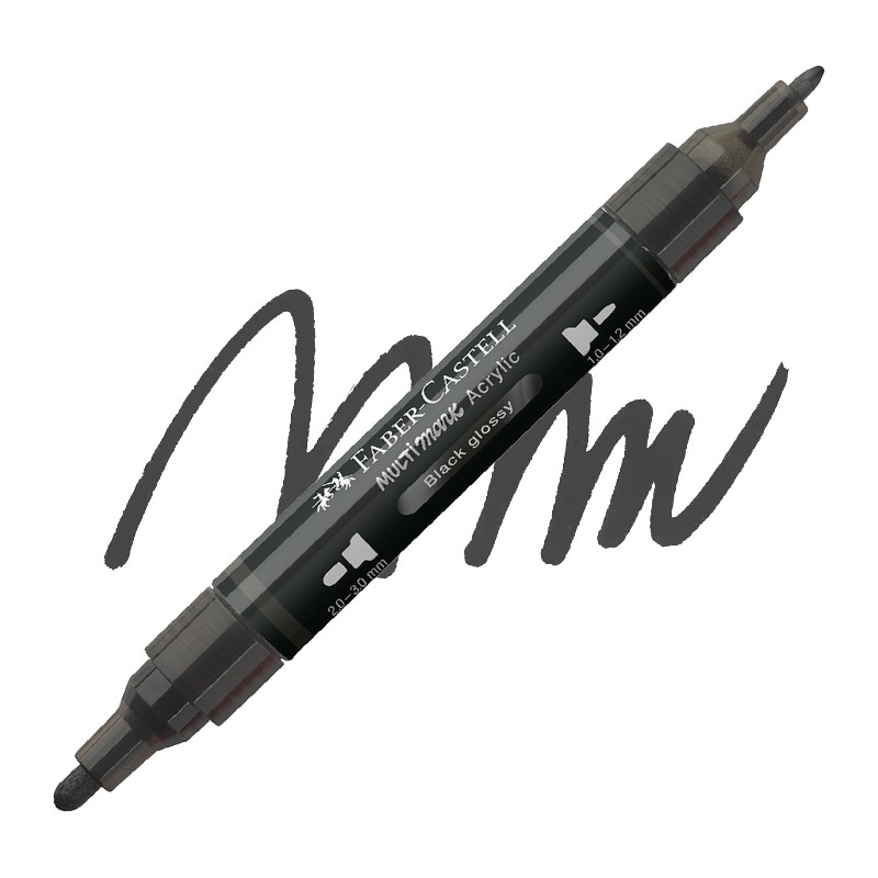 Akrylová fixa FABER-CASTELL Multimark, Glossy Black (299)