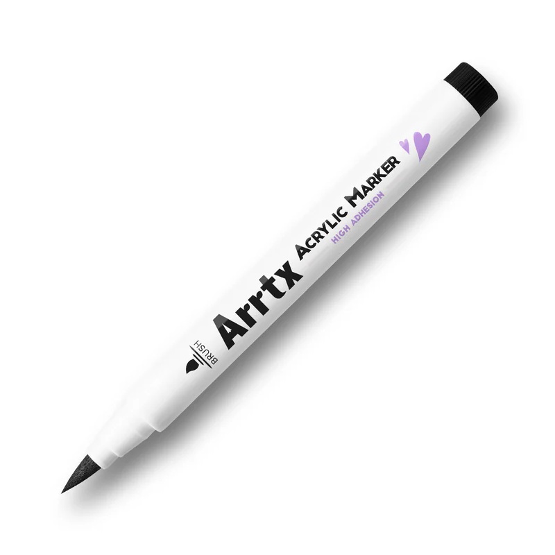 Akrylová fixa ARRTX štětcová, černá