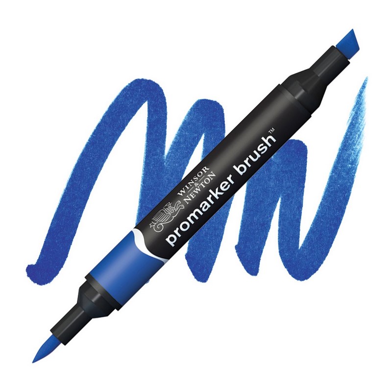Lihová fixa WINSOR & NEWTON Promarker Brush & Chisel, ROYAL BLUE (V264)