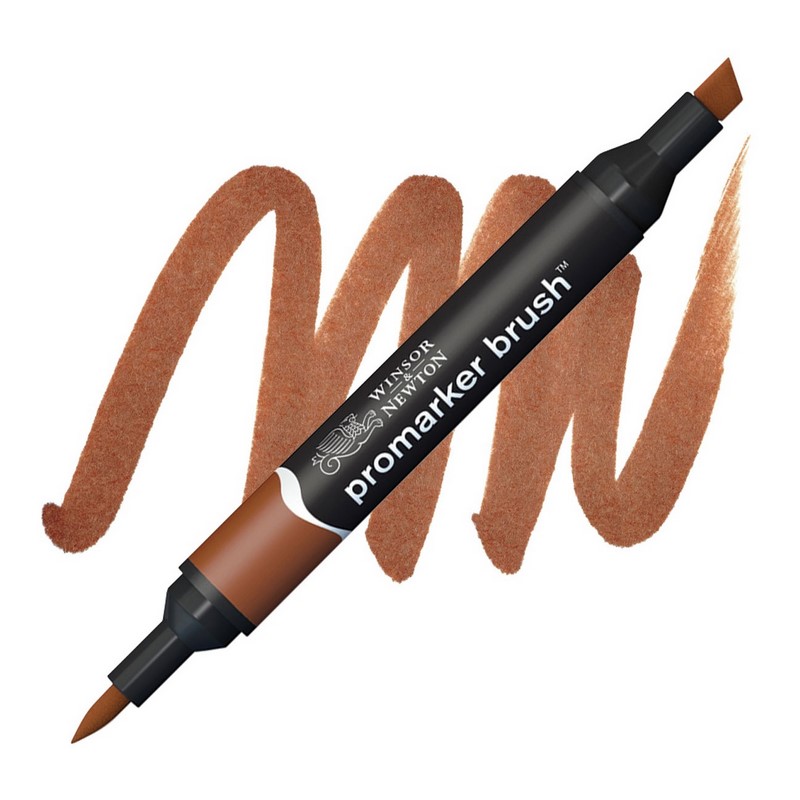 Lihová fixa WINSOR & NEWTON Promarker Brush & Chisel, HENNA (O225)