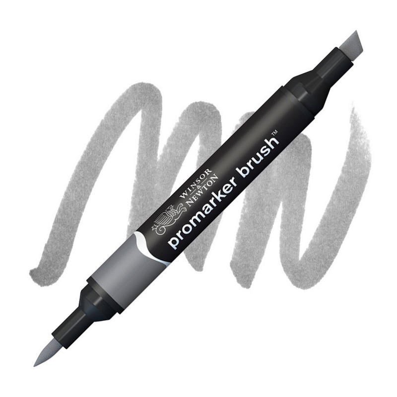 Lihová fixa WINSOR & NEWTON Promarker Brush & Chisel, COOL GREY 4 (CG4)